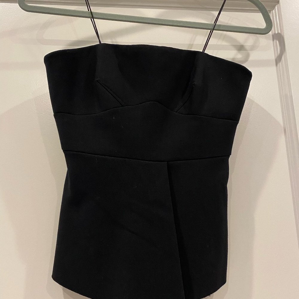 Elizabeth and James Strapless Peplum Top